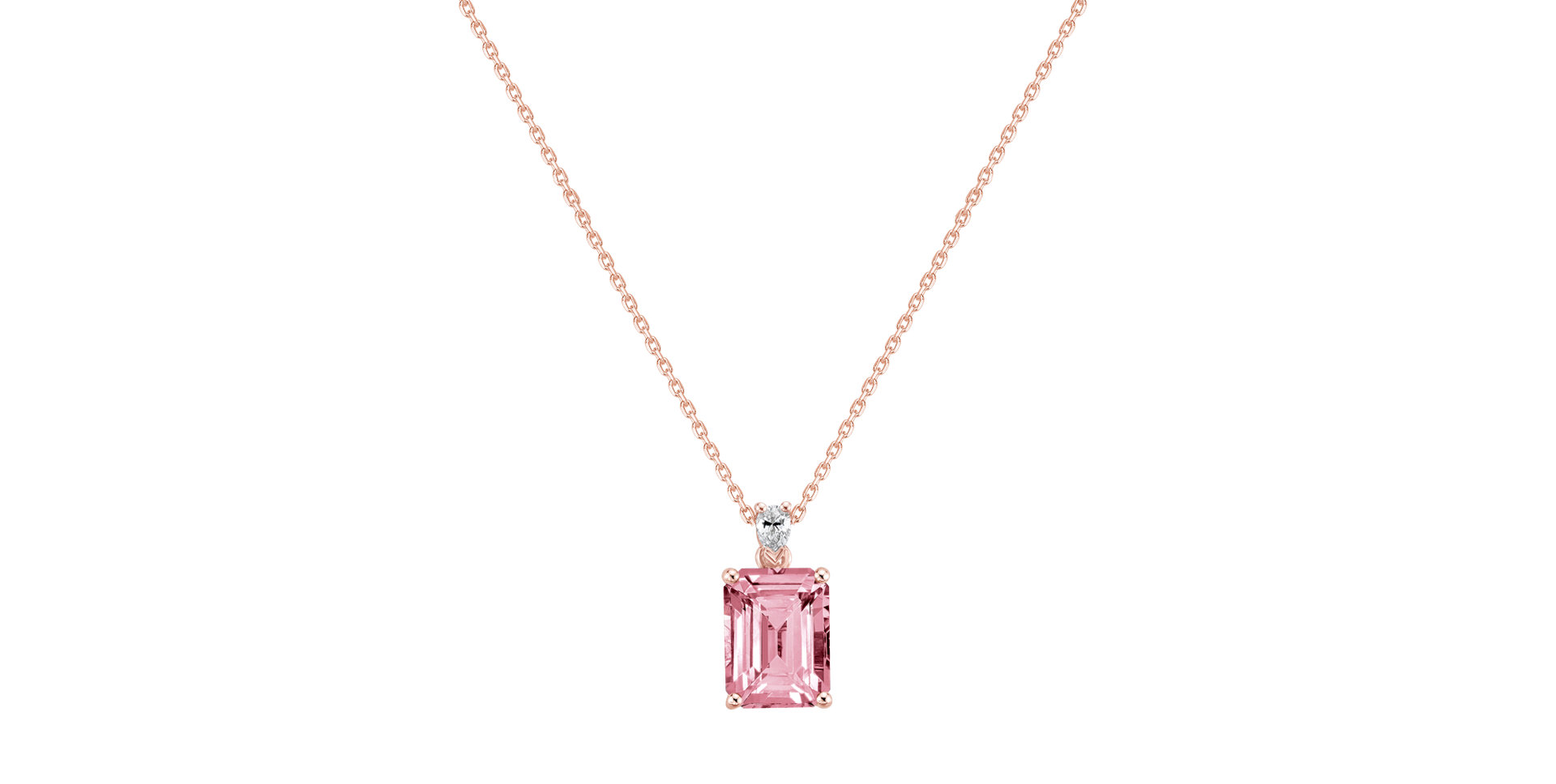 Diamond necklace with Tourmaline Royal Cordelia