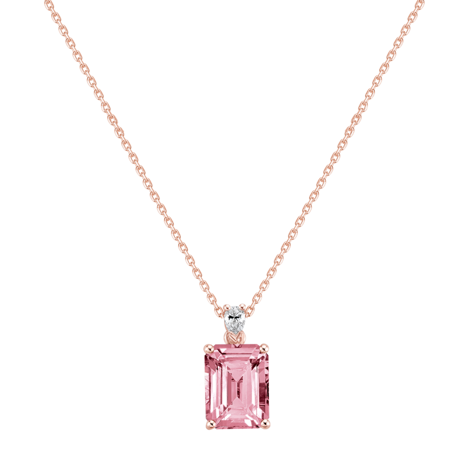 Diamond necklace with Tourmaline Royal Cordelia