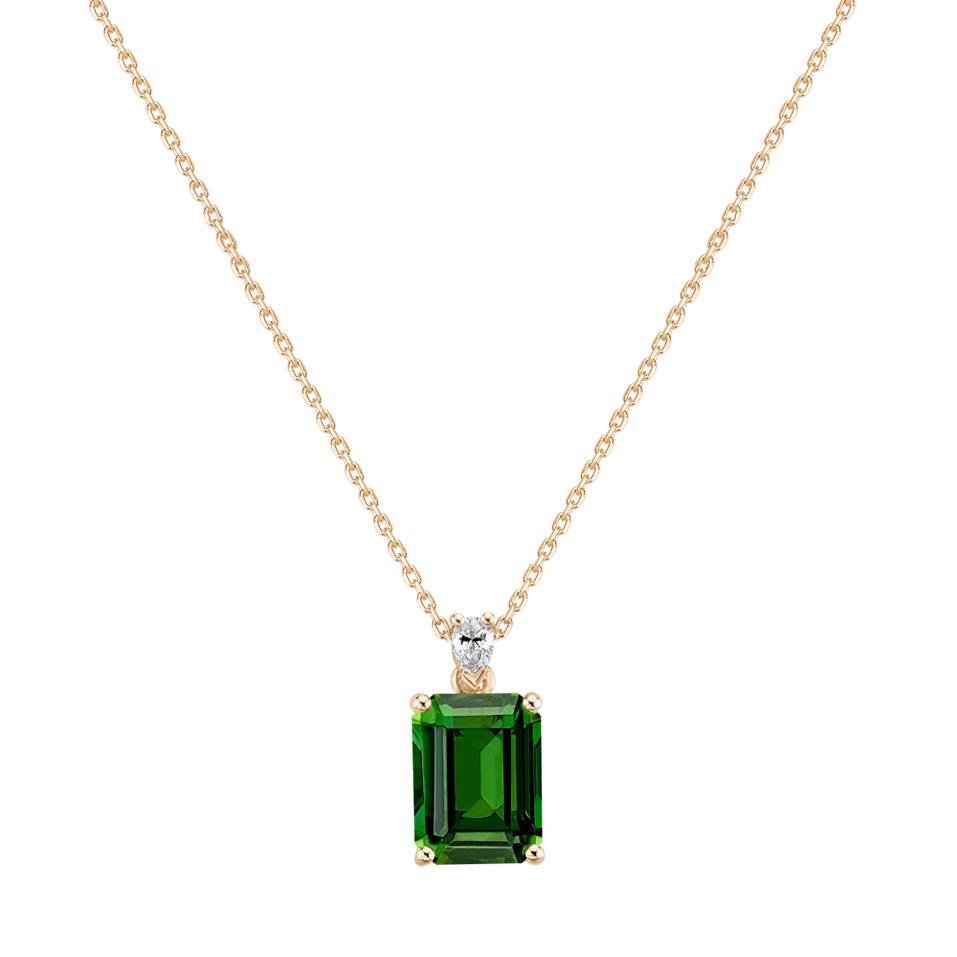 Diamond necklace with Tourmaline Royal Cordelia