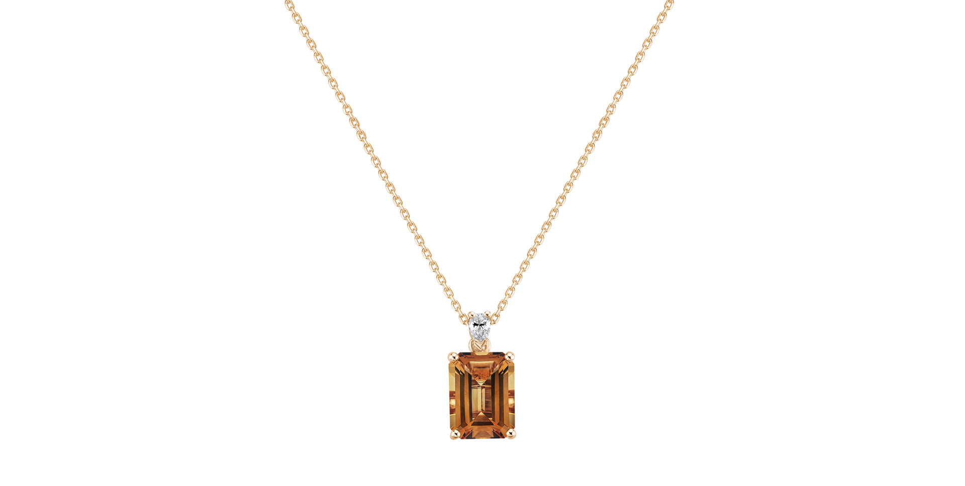 Diamond necklace with Tourmaline Royal Cordelia