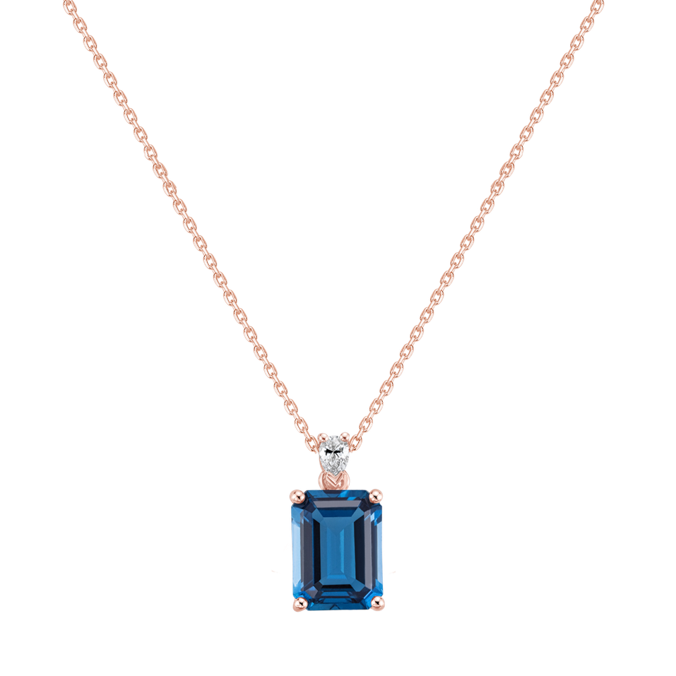 Diamond necklace with Topaz Royal Anne