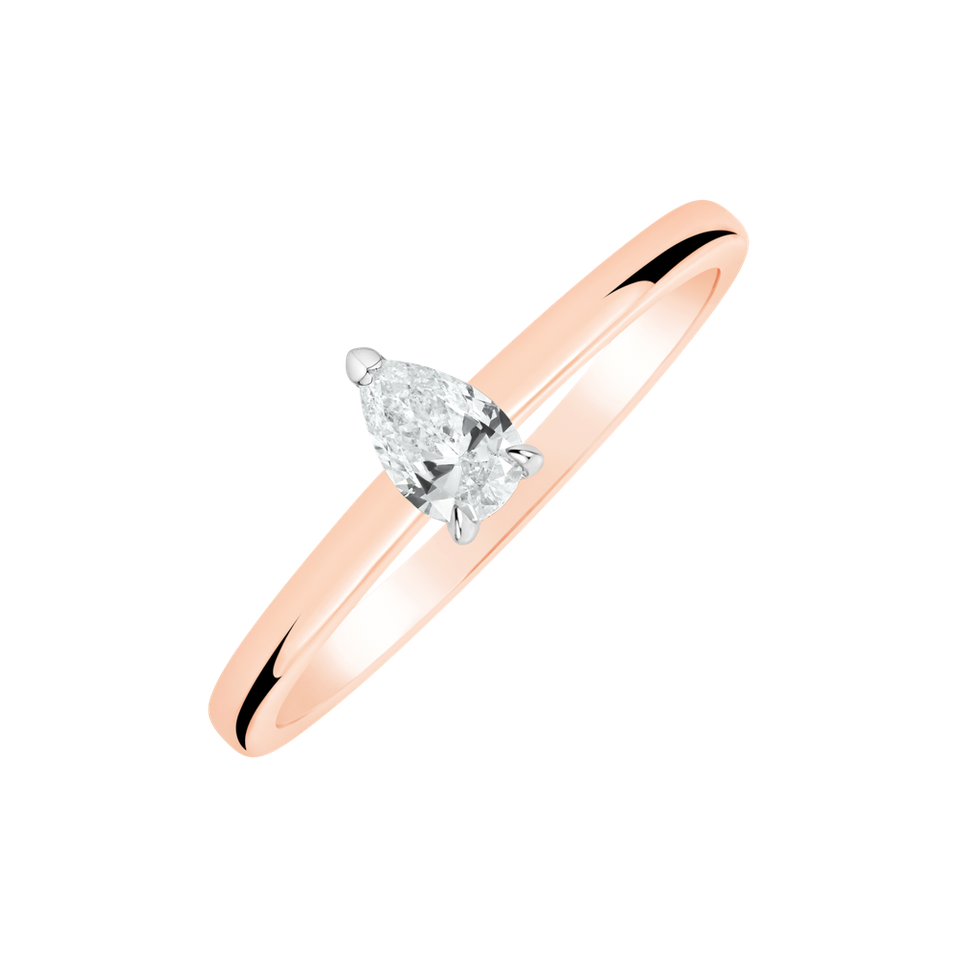 Diamond ring Solitary Tear