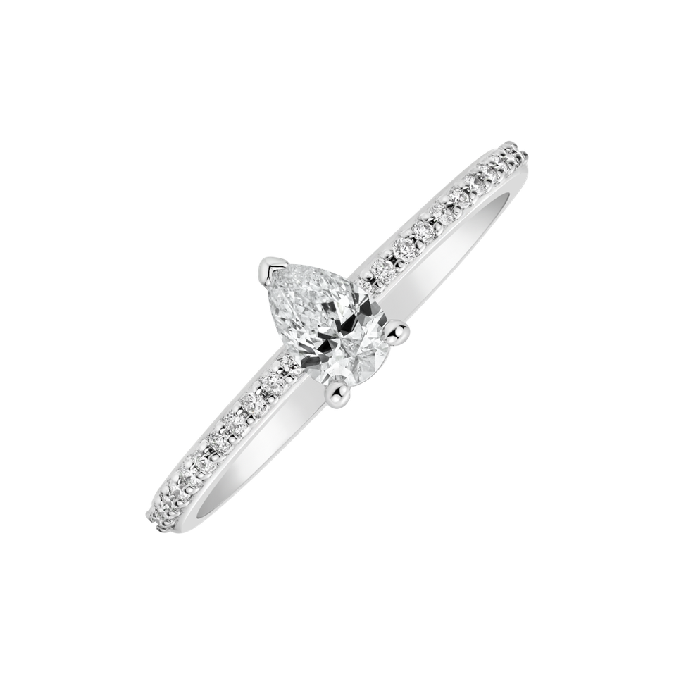 Diamond ring Lone Teardrop