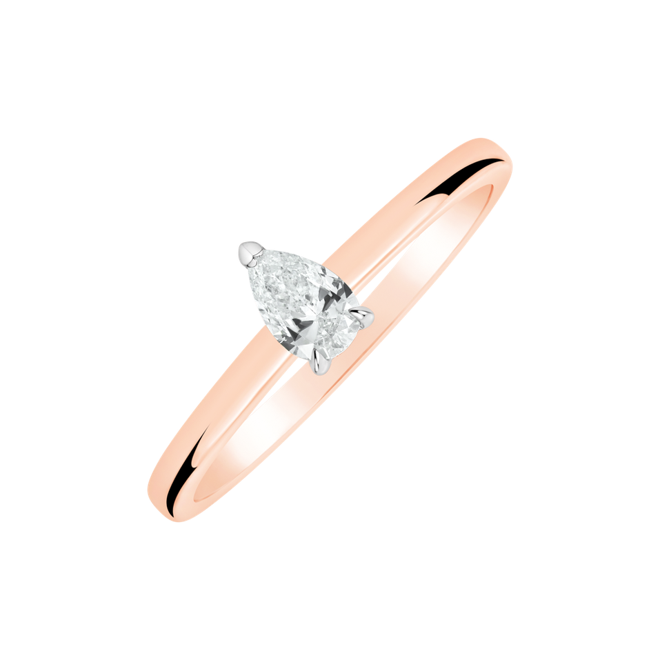Diamond ring Solitary Tear