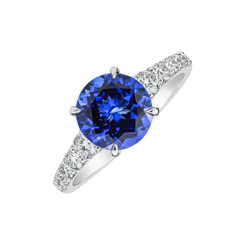 Diamond ring with Tanzanite Alaric