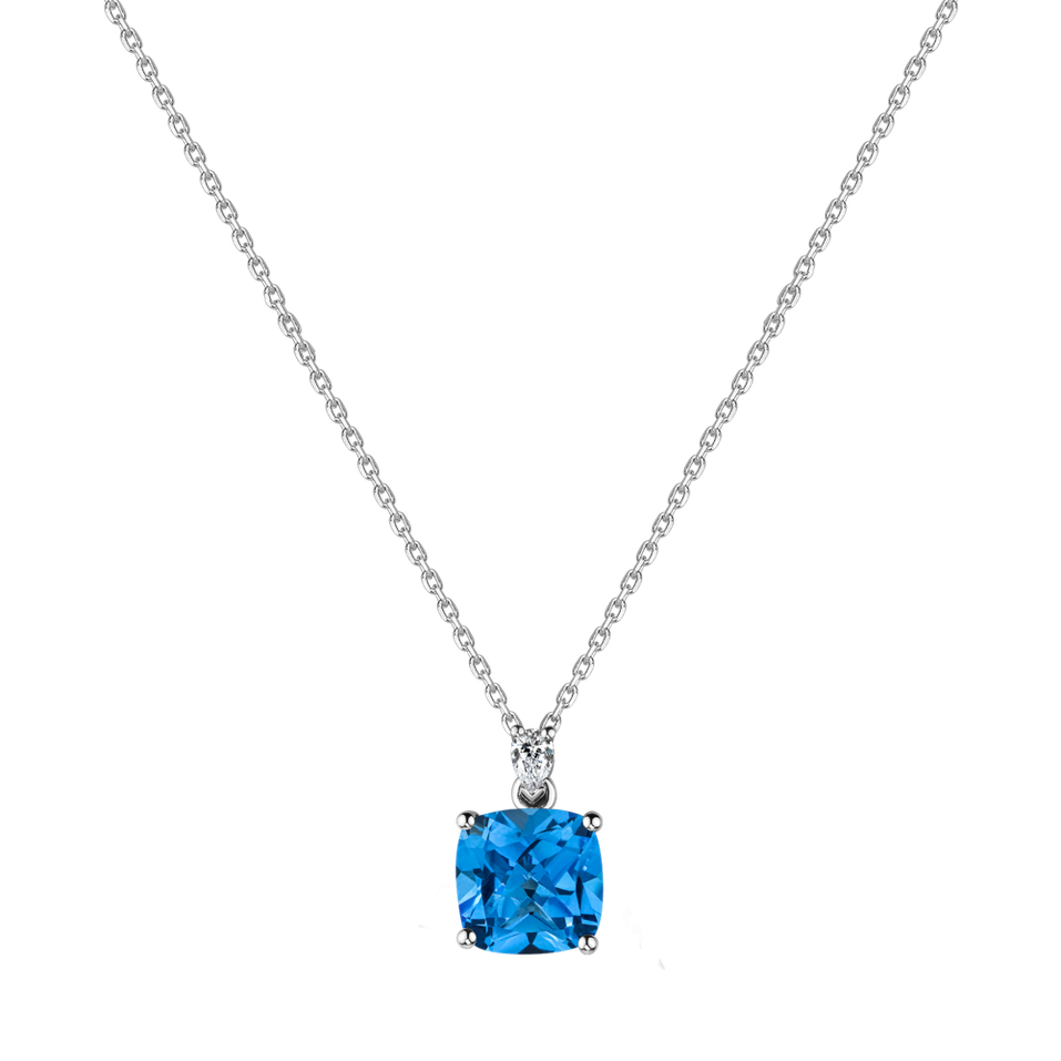 Diamond necklace with Topaz Marigold