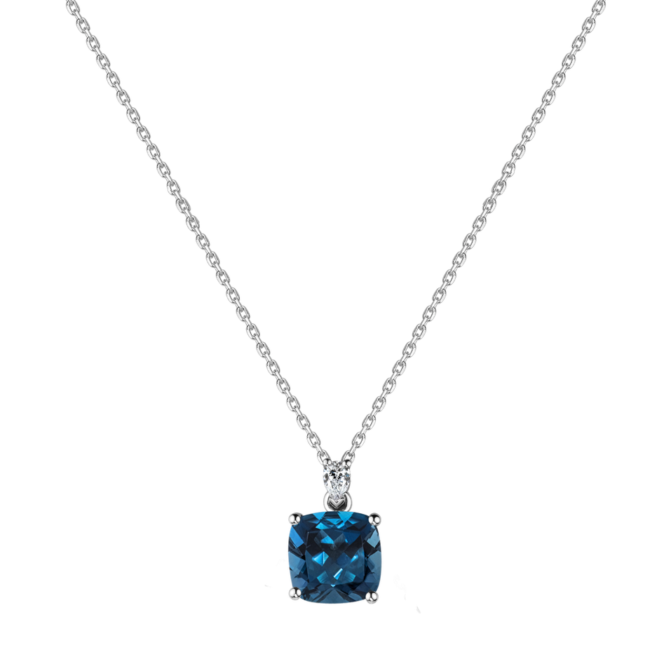 Diamond necklace with Topaz Marigold