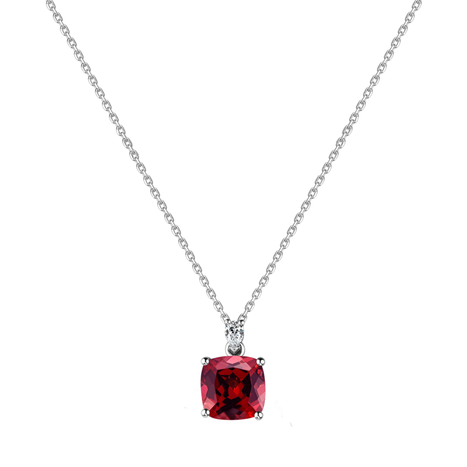 Diamond necklace with Ruby Marigold
