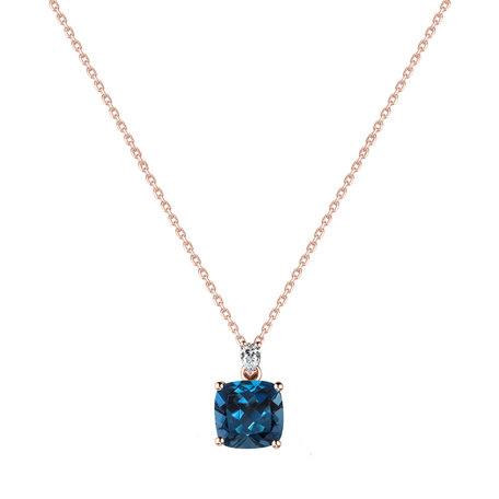 Diamond necklace with Topaz Marigold