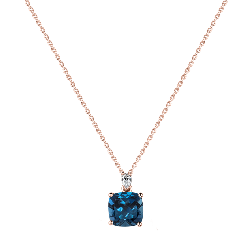 Diamond necklace with Topaz Marigold