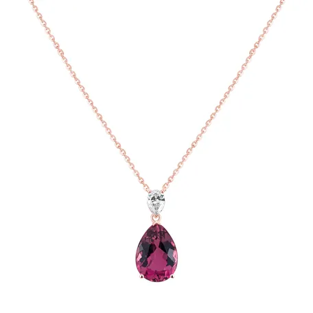 Diamond necklace with Tourmaline Talyra