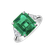 Diamond ring with Emerald Egbert2