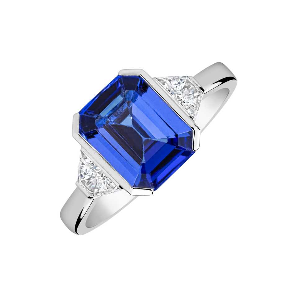 Diamond ring with Tanzanite Moonlit Promise