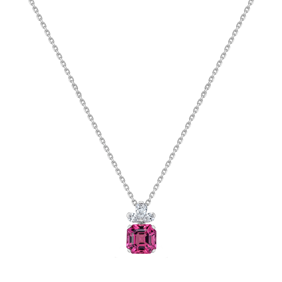 Diamond necklace with Tourmaline Siren's Glow