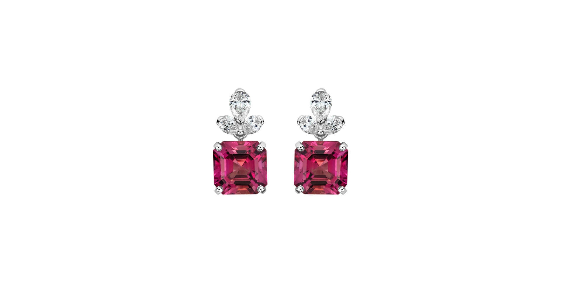 Diamond earrings with Tourmaline Siren's Glow