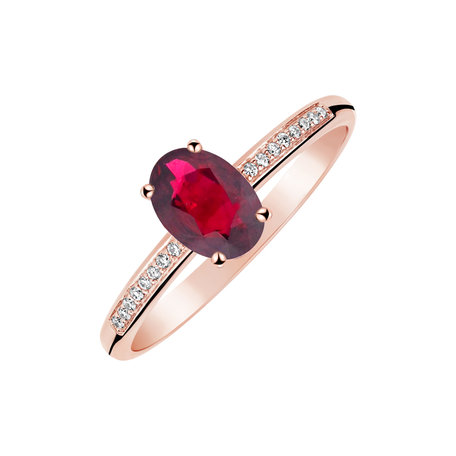 Diamond ring with Ruby Paulinne