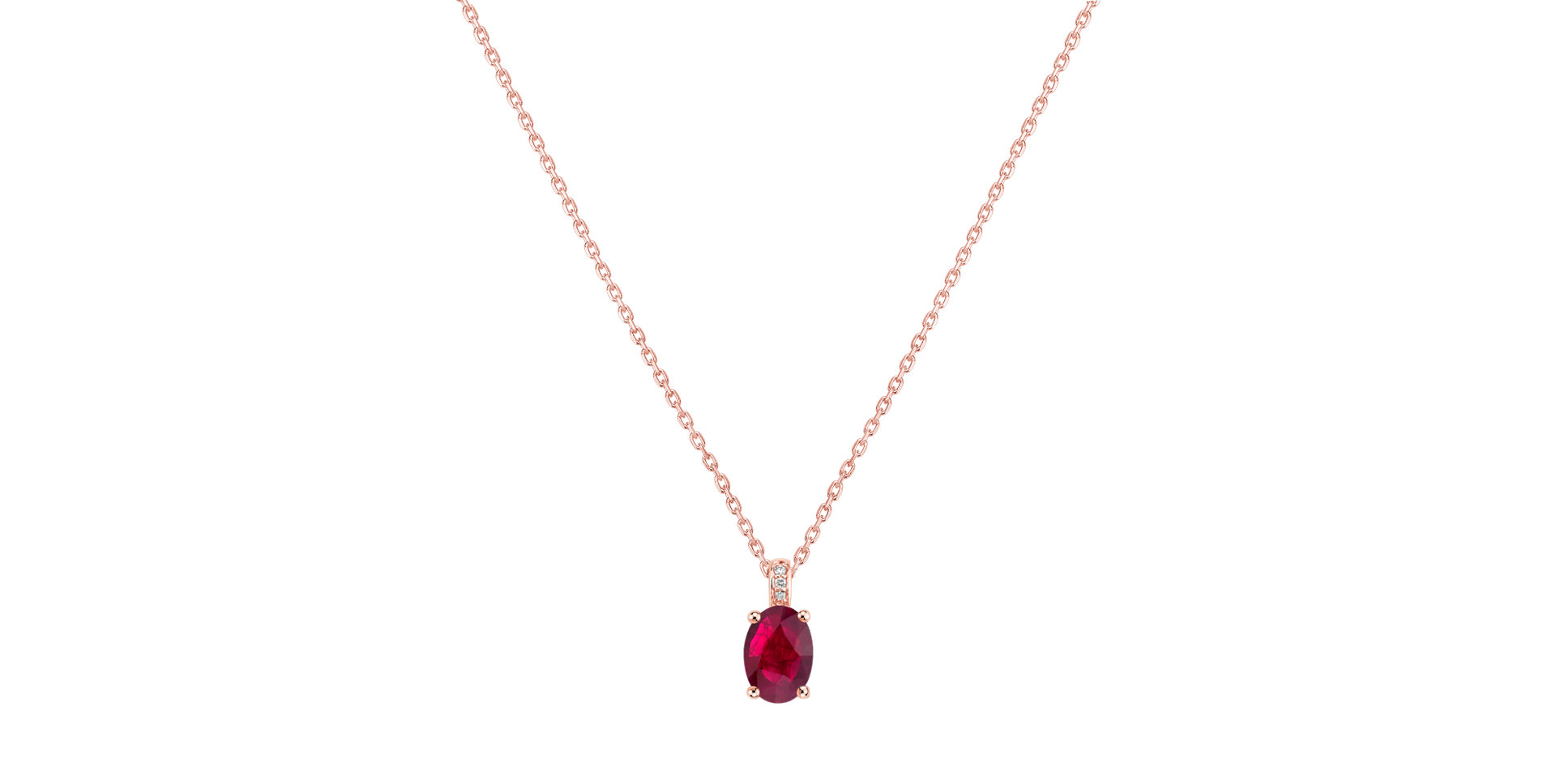 Diamond necklace with Ruby Lauriene