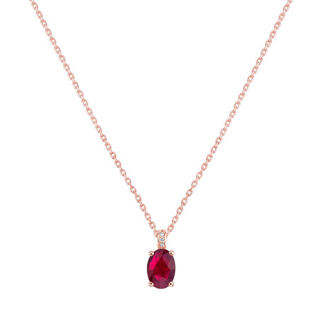 Diamond necklace with Ruby Lauriene