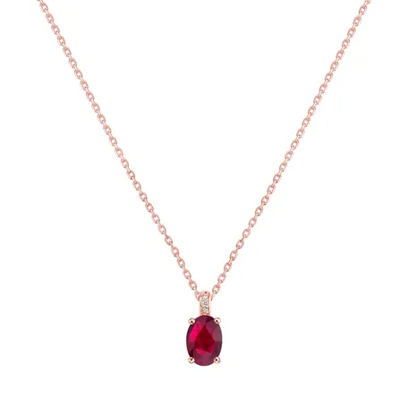Diamond necklace with Ruby Lauriene