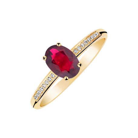 Diamond ring with Ruby Paulinne