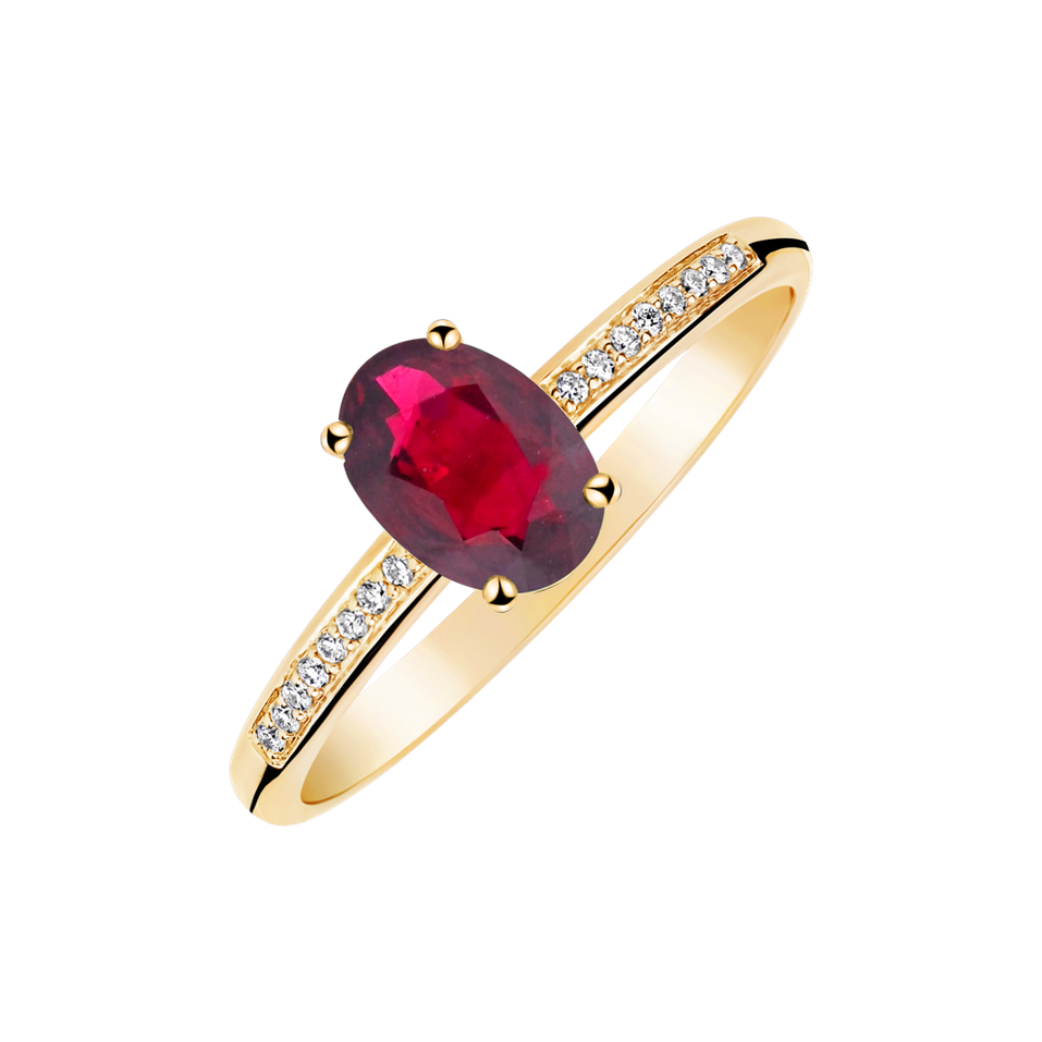 Diamond ring with Ruby Paulinne