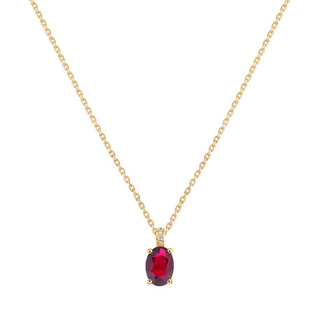 Diamond necklace with Ruby Euphemia