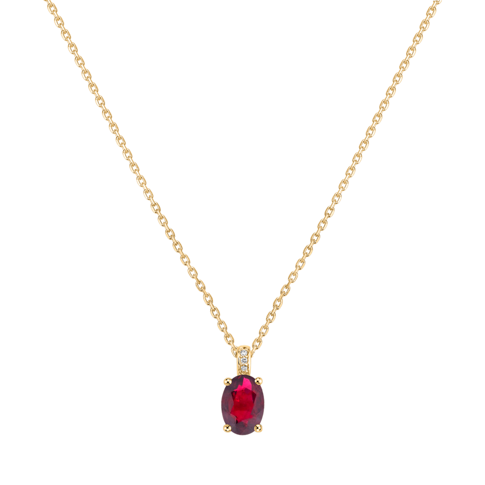 Diamond necklace with Ruby Euphemia