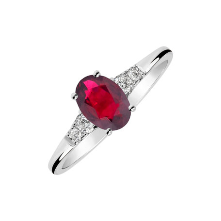 Diamond ring with Ruby Elysandria