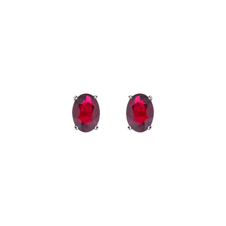 Earrings with Ruby Mystic Abyss
