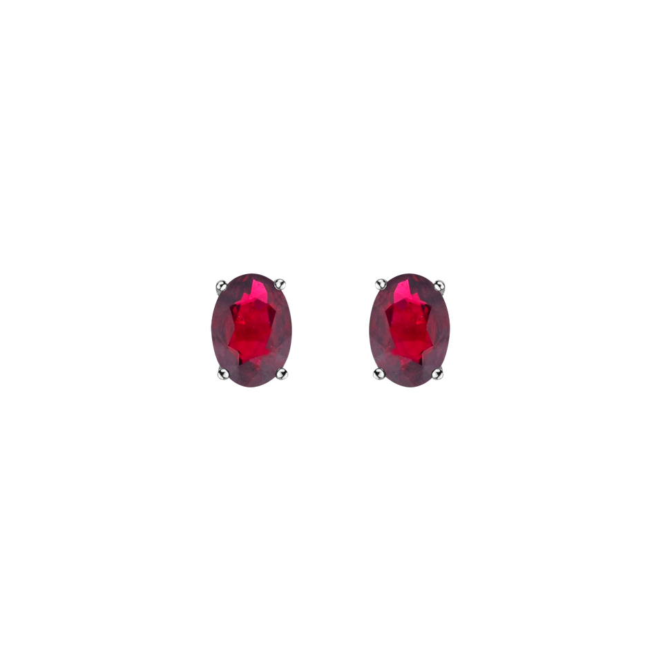Earrings with Ruby Mystic Abyss