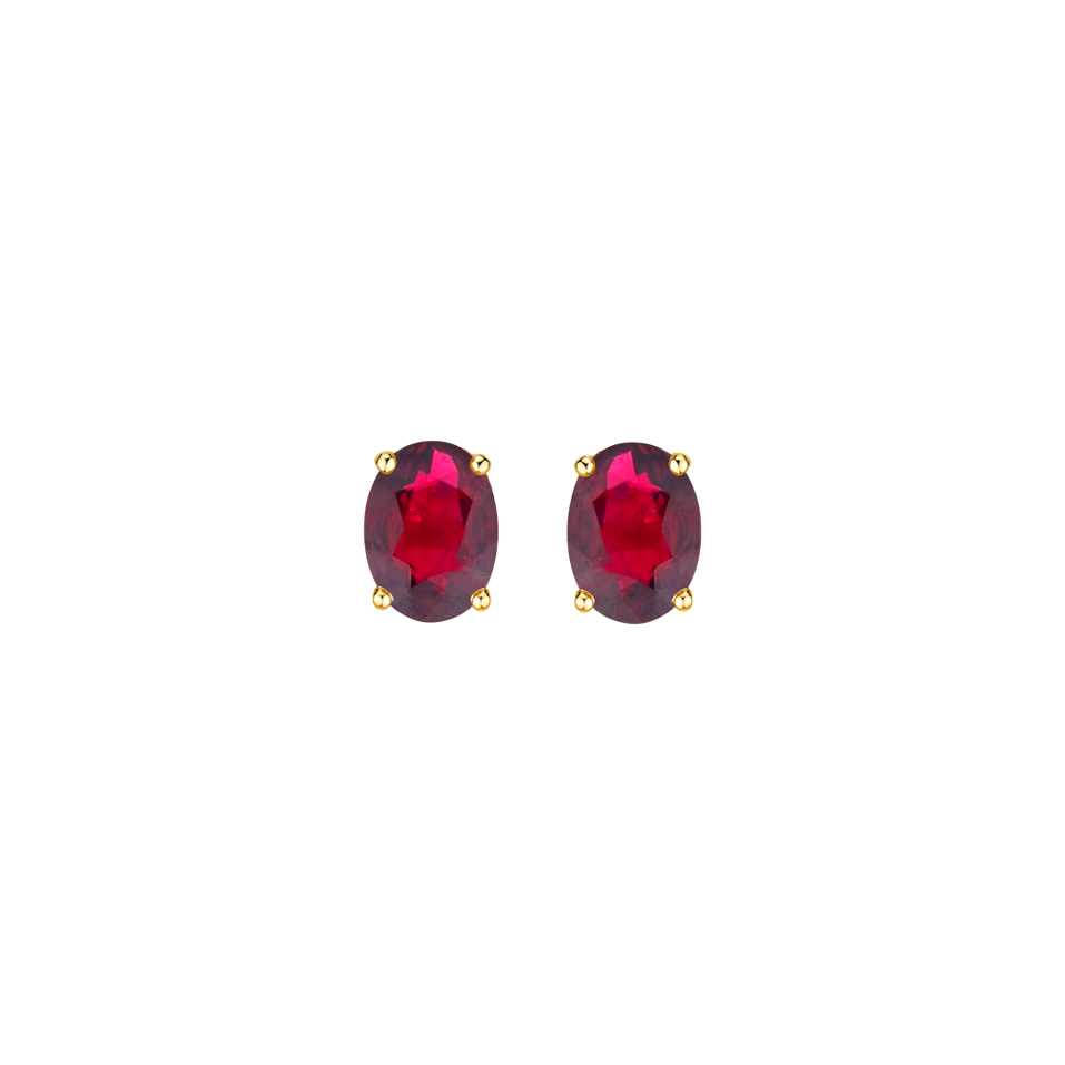Earrings with Ruby Mystic Abyss