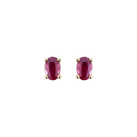 Earrings with Ruby Mystic Abyss
