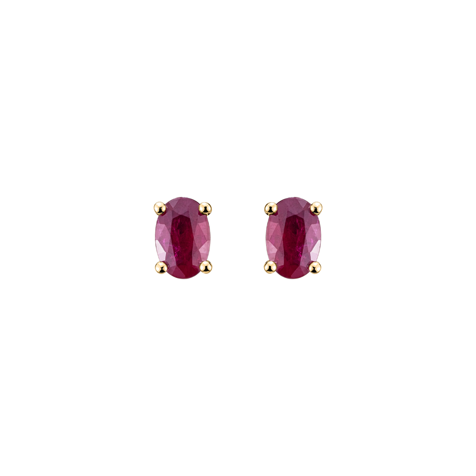 Earrings with Ruby Mystic Abyss