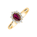Diamond ring with Ruby Trixie Princess2