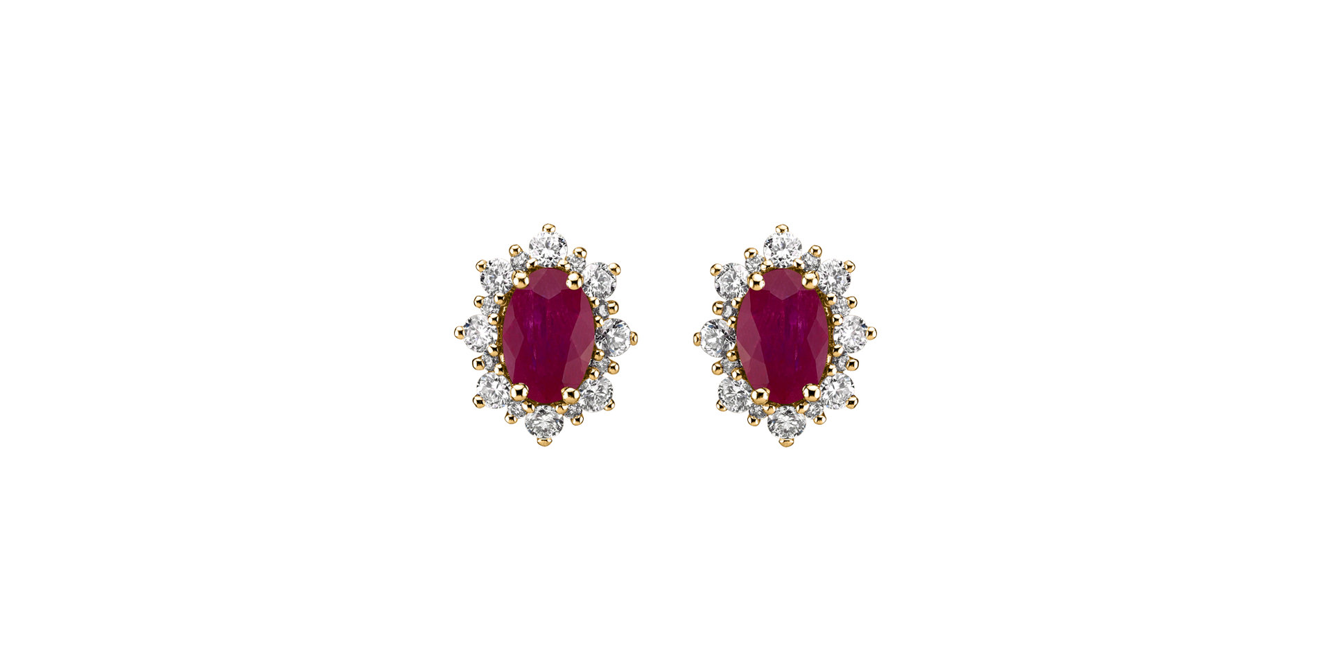 Diamond earrings with Ruby Mary Magdalene
