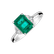 Diamond ring with Emerald Selien2
