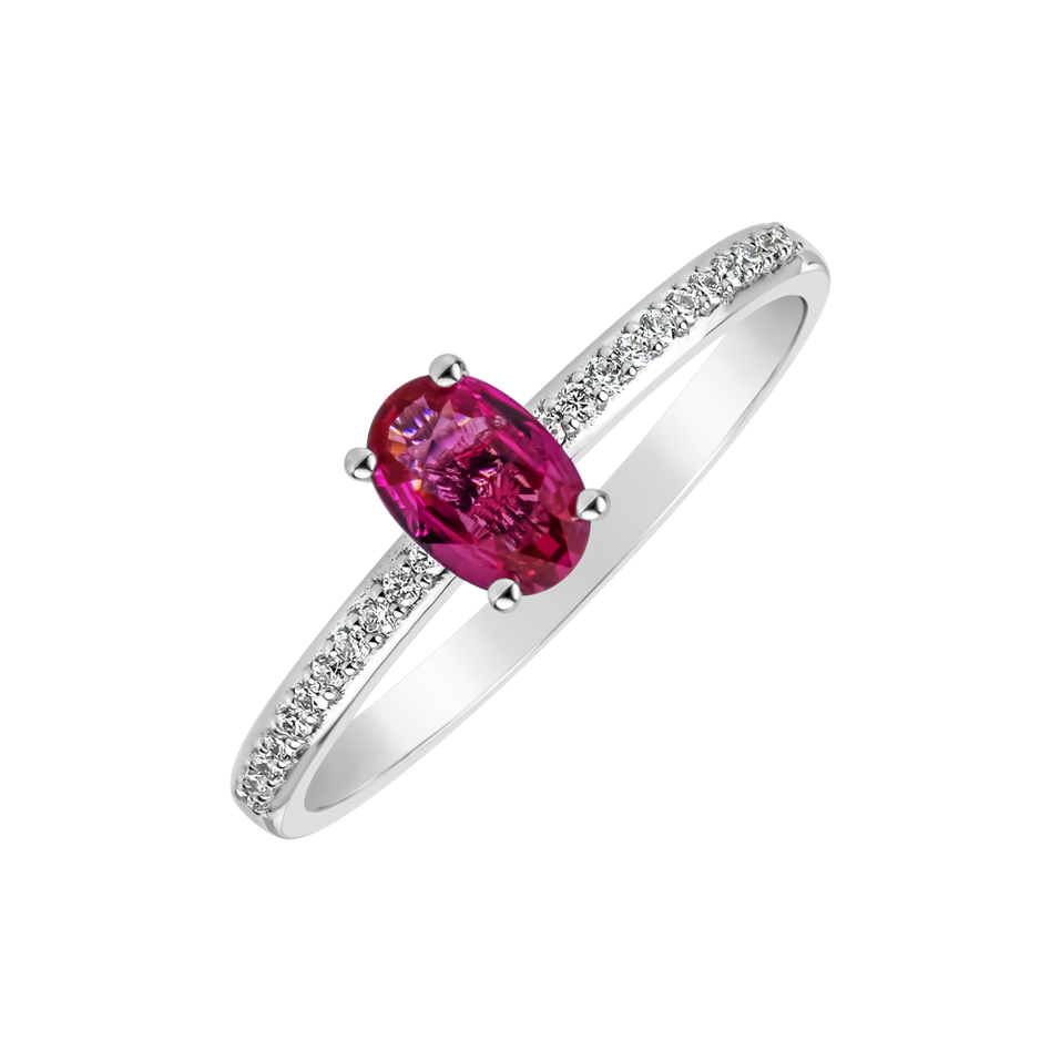 Diamond ring with Ruby Meliora