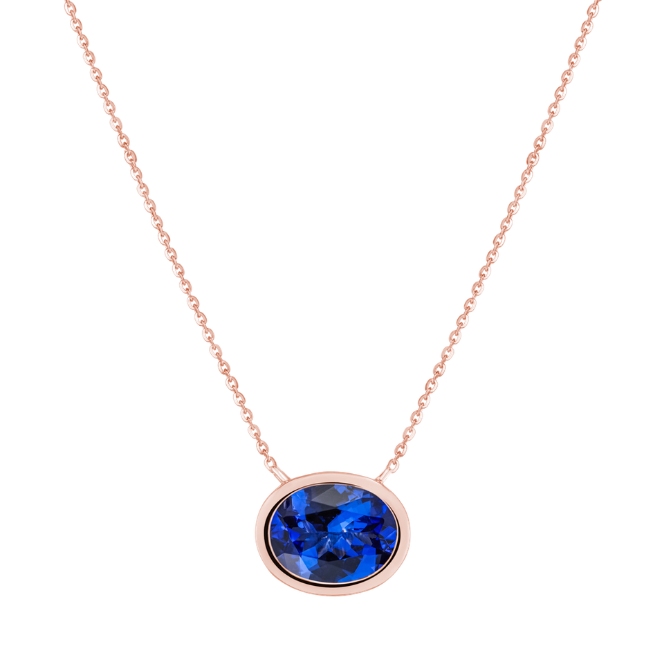 Necklace with Tanzanite Satin Mirror