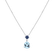 Necklace with Aquamarine and Sapphire Shades of Water2