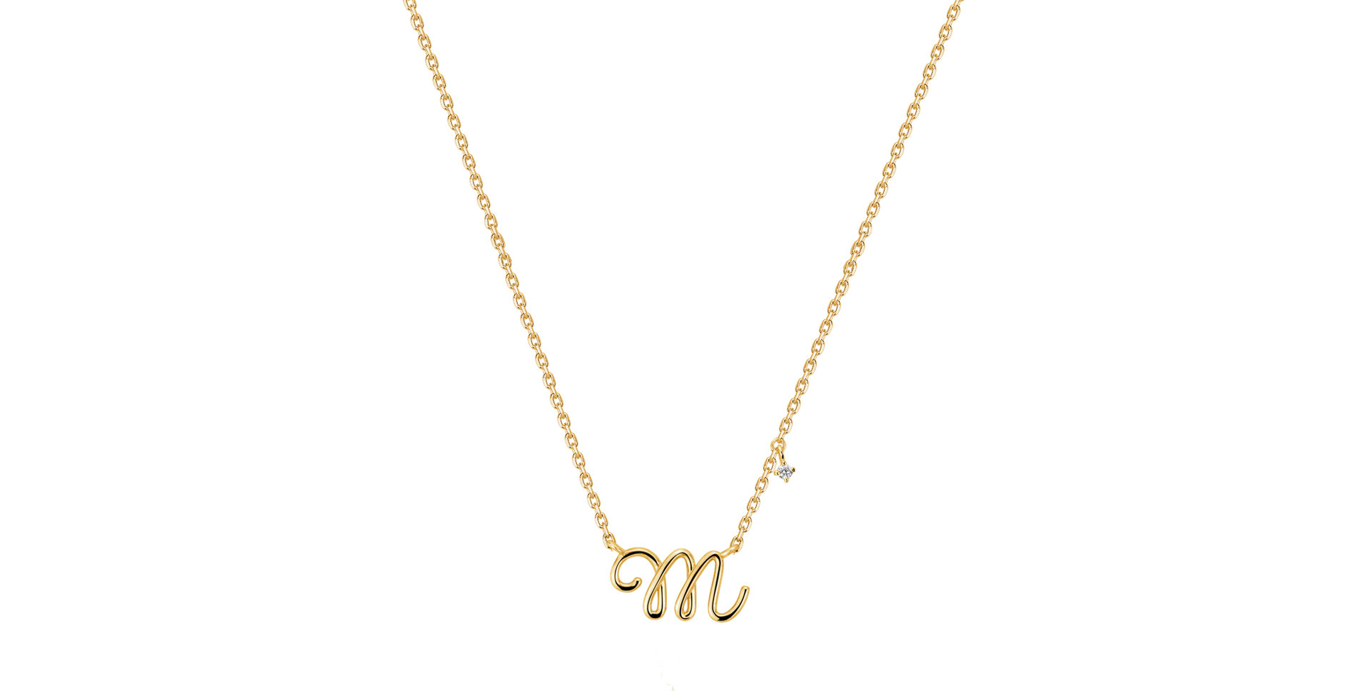 Diamond necklace Elegance Letter