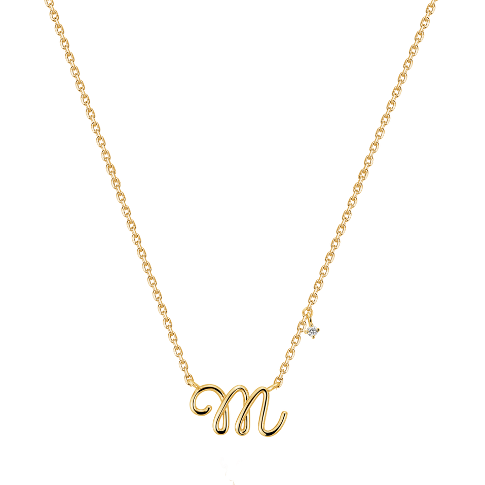 Diamond necklace Elegance Letter
