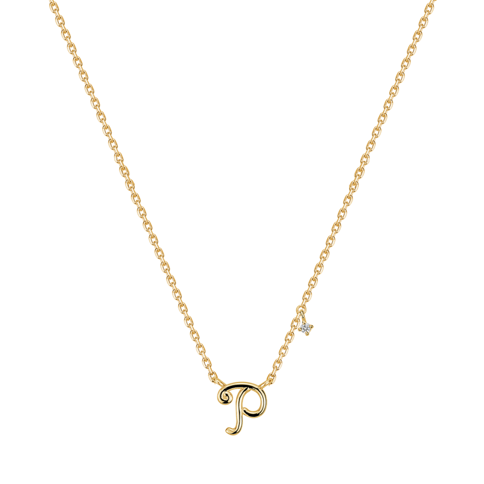 Diamond necklace Elegance Letter