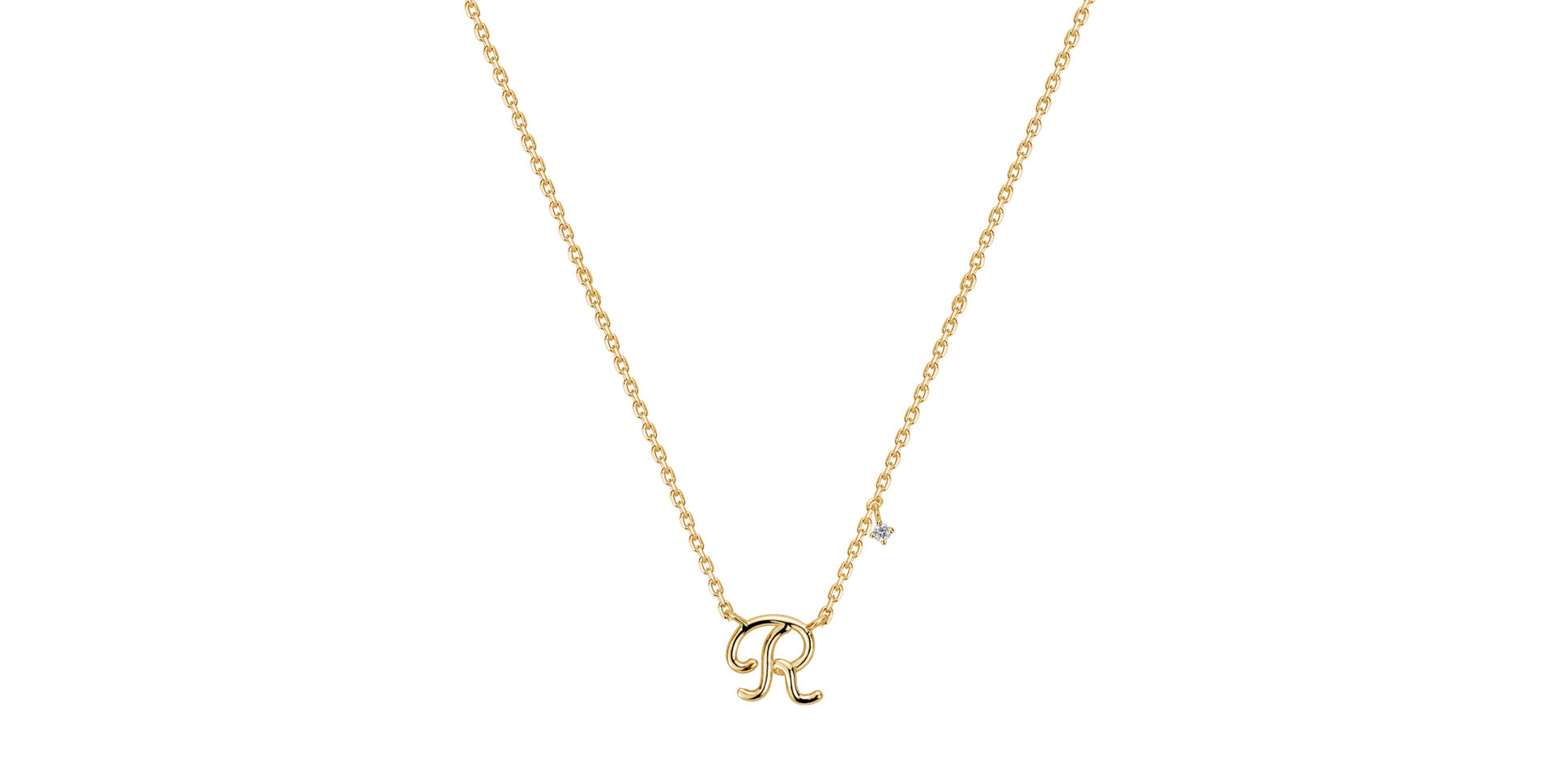 Diamond necklace Elegance Letter