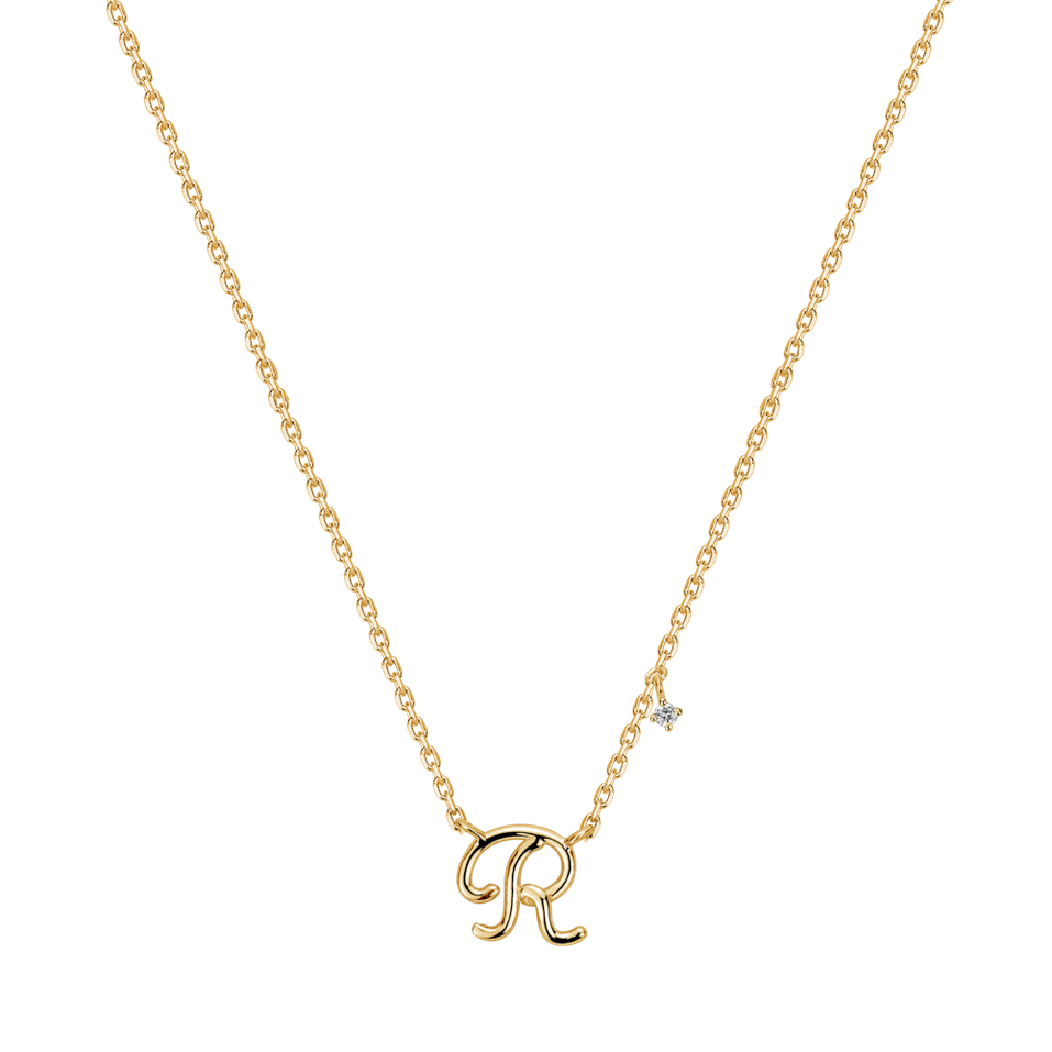 Diamond necklace Elegance Letter