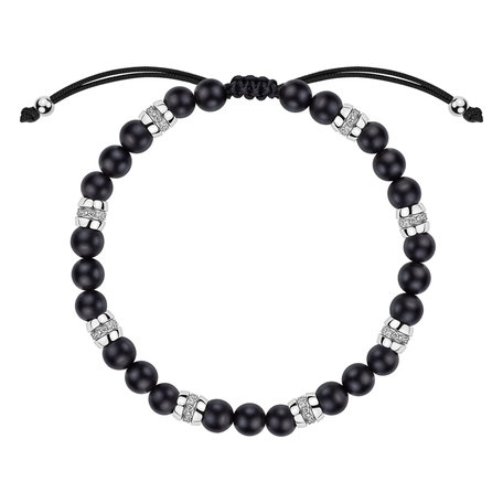 Diamond bracelet with Agates Eclipse String