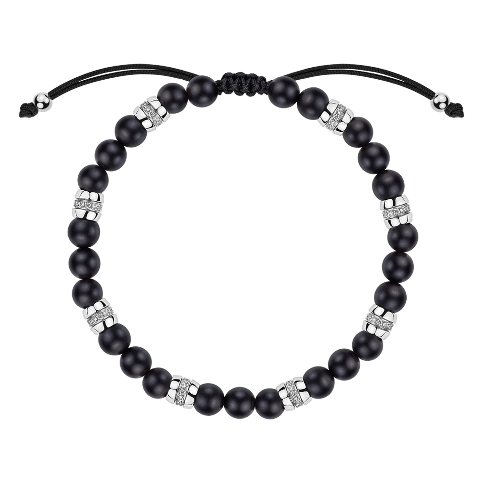 Diamond bracelet with Agates Eclipse String
