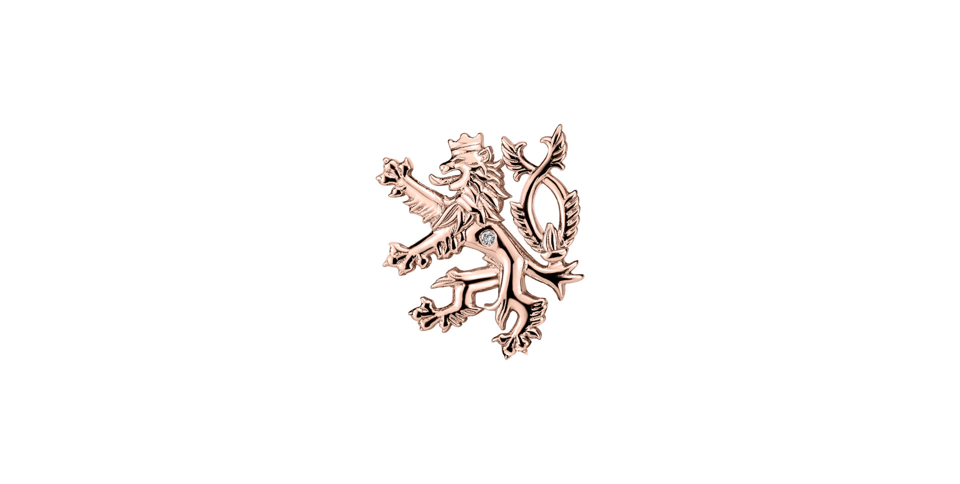 Brooch with diamond Heraldic Lion