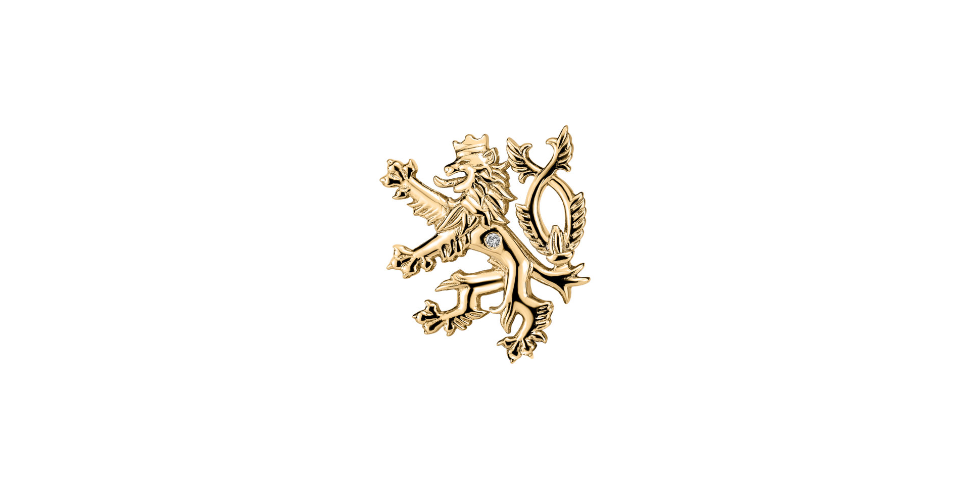 Brooch with diamond Heraldic Lion