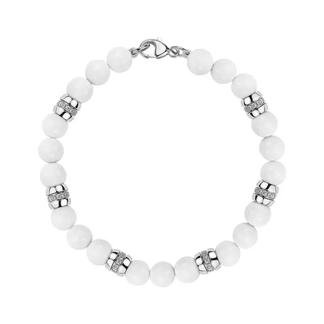 Diamond bracelet with Agates Moonlace