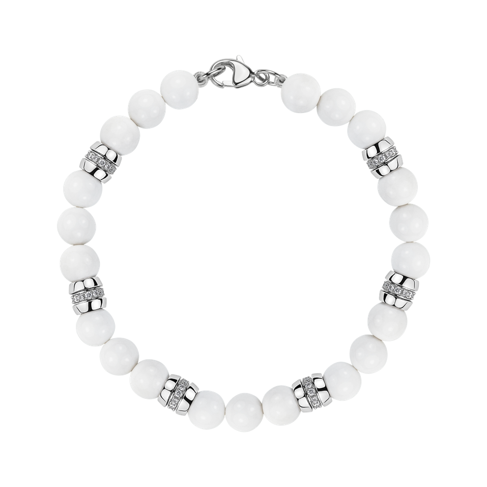 Diamond bracelet with Agates Moonlace